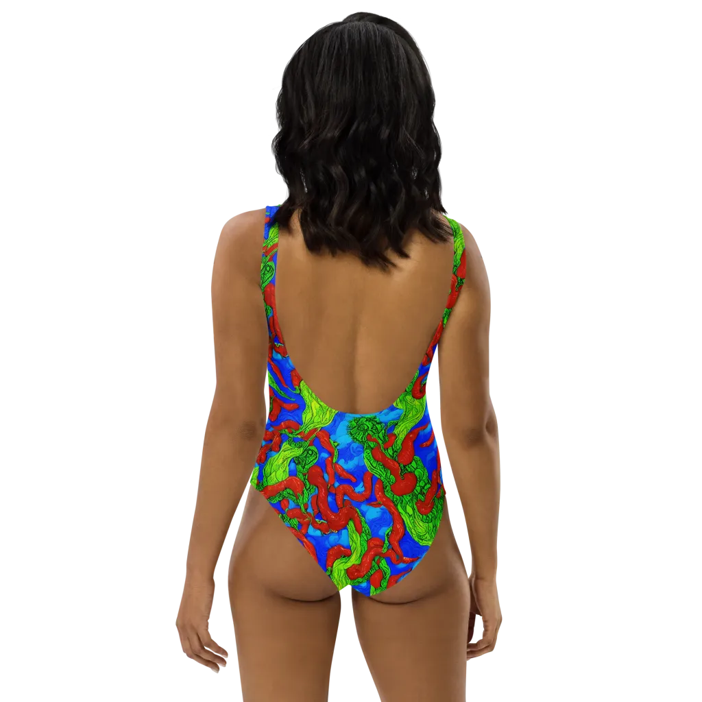 Pepper Voltage on One-Piece Swimsuit — Back