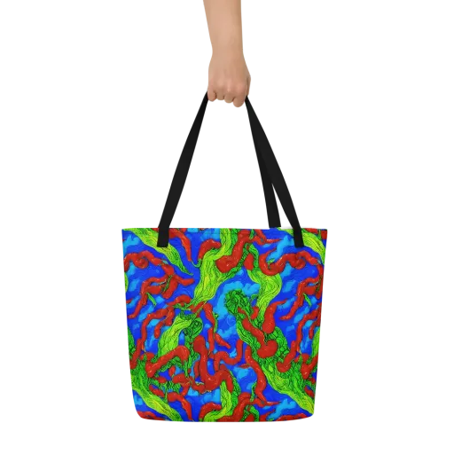 Pepper Voltage on a Large Tote Bag W/ Pocket