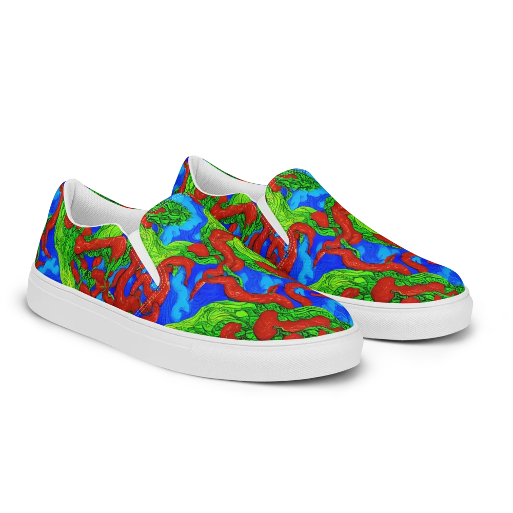 Pepper Voltage on Women's Slip-On Canvas Shoes — Right Front