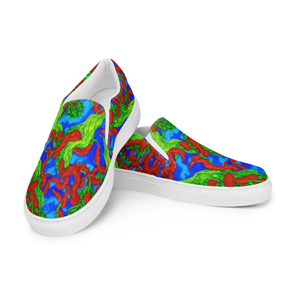 Pepper Voltage on Women's Slip-On Canvas Shoes — Left Front