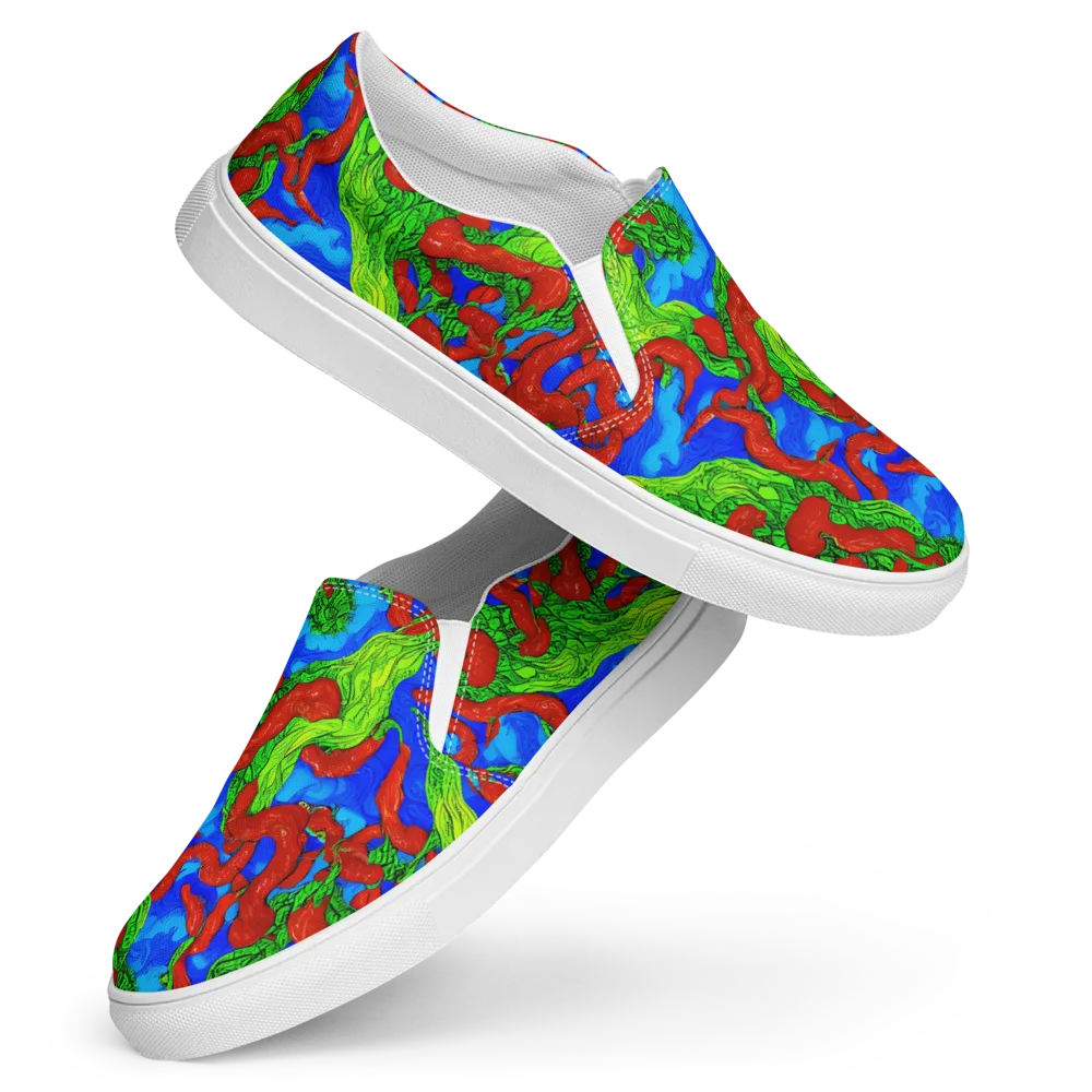 Pepper Voltage on Women's Slip-On Canvas Shoes — Front
