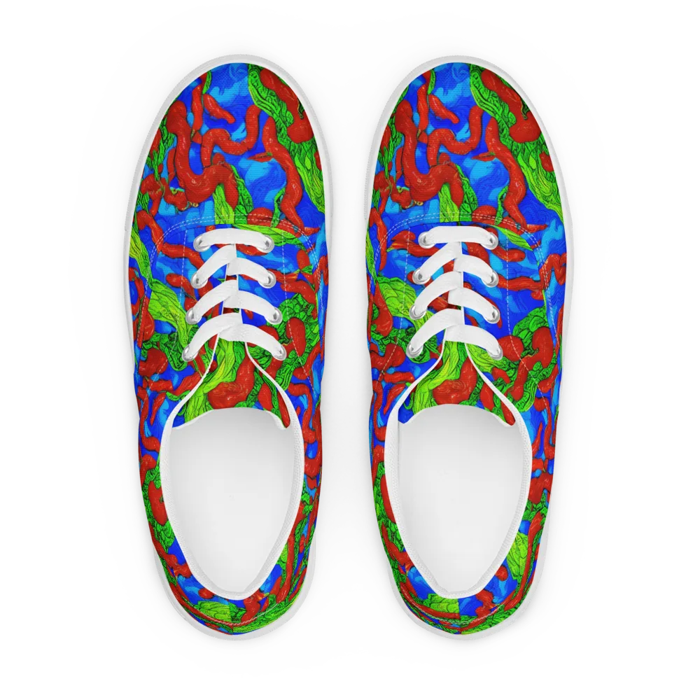 Pepper Voltage on Men's Lace-Up Canvas Shoes — Front