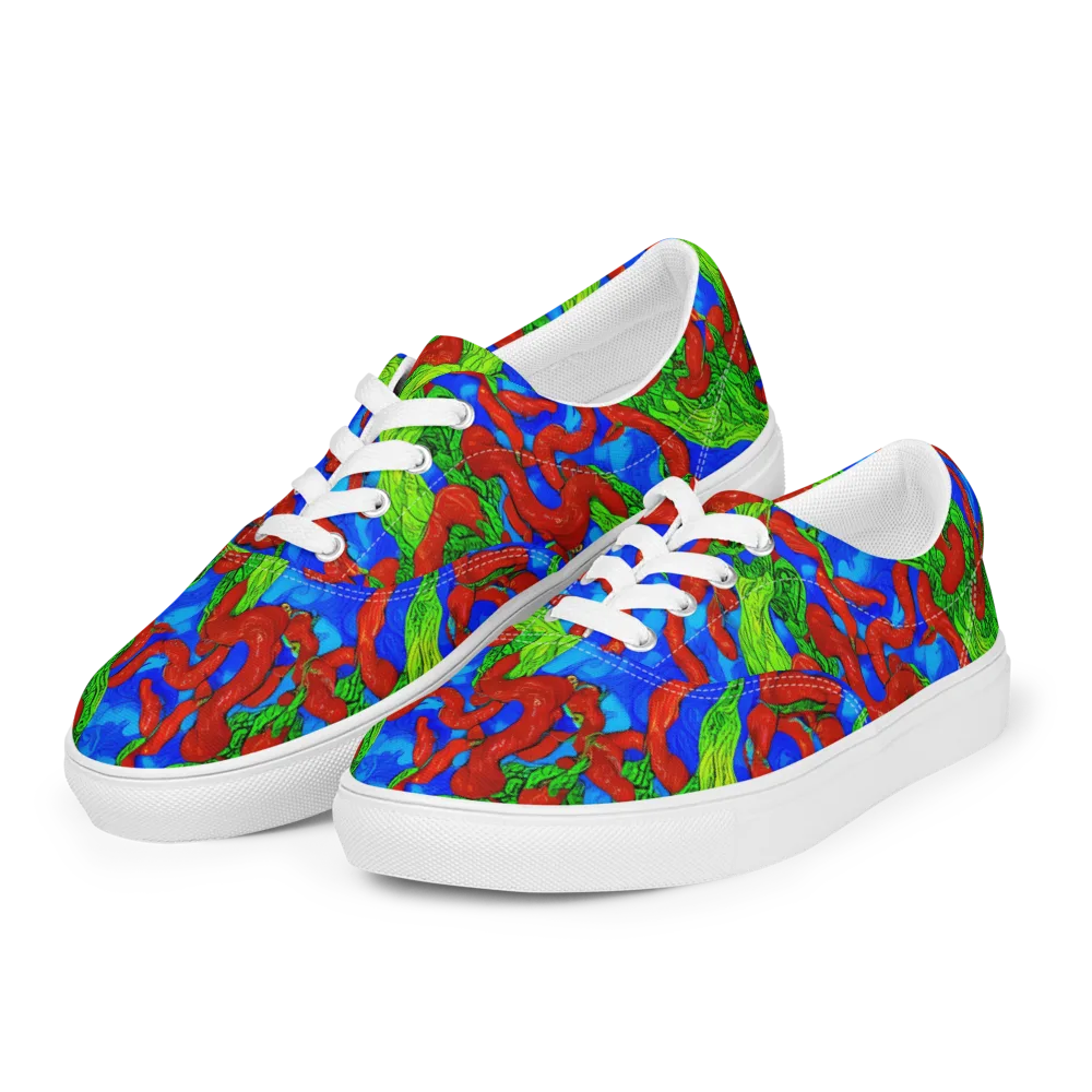 Pepper Voltage on Men's Lace-Up Canvas Shoes — Left Front