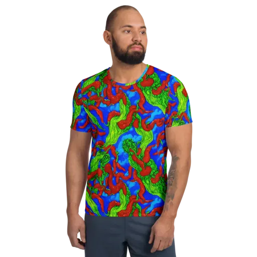 Pepper Voltage on a Men's Athletic T-Shirt