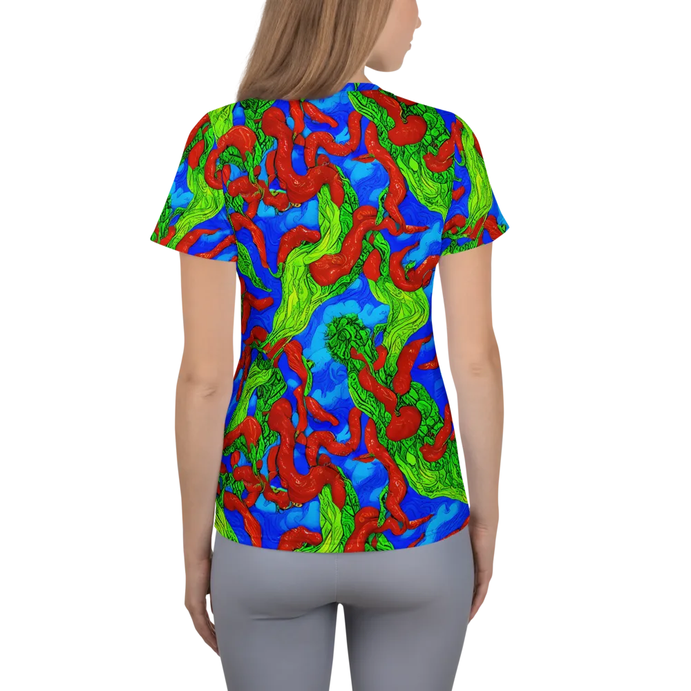 Pepper Voltage on Women's Athletic T-Shirt — Back