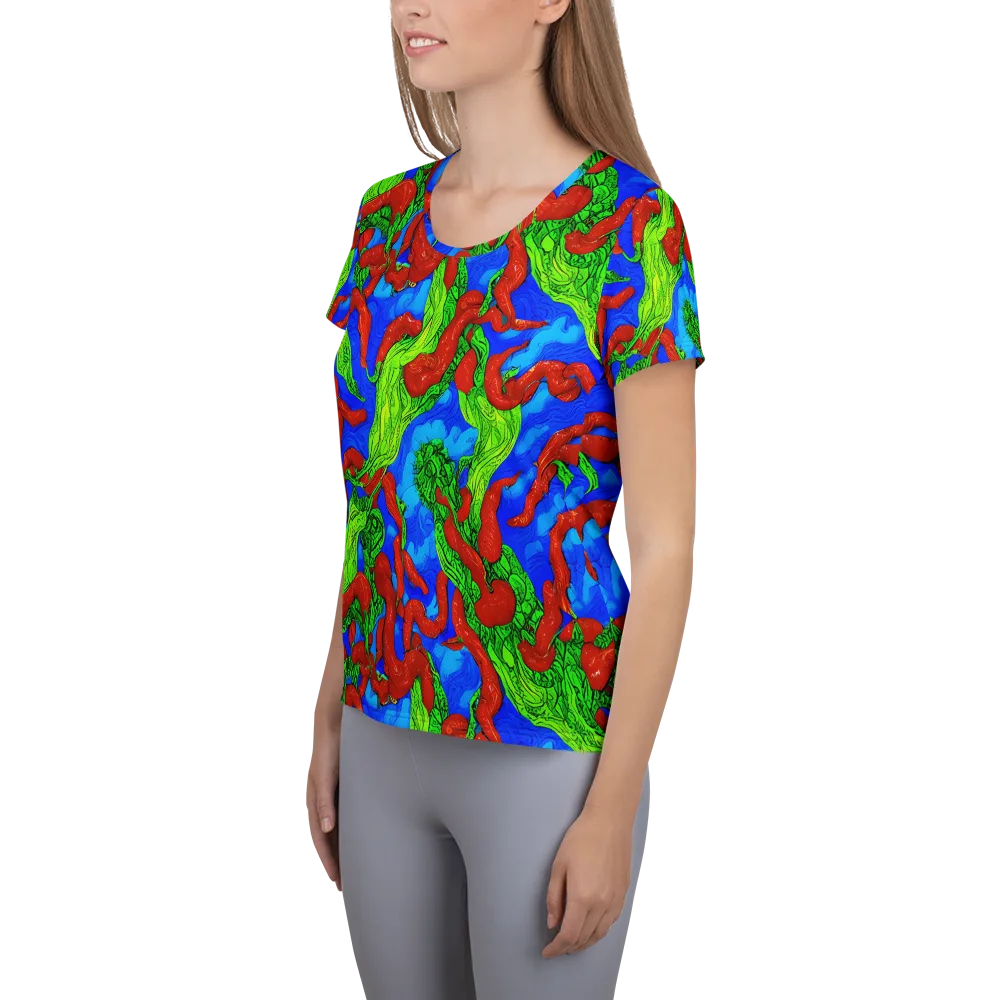 Pepper Voltage on Women's Athletic T-Shirt — Left