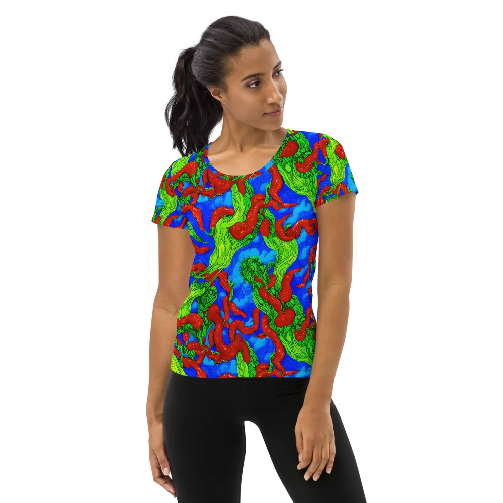 Pepper Voltage on Women's Athletic T-Shirt — Front