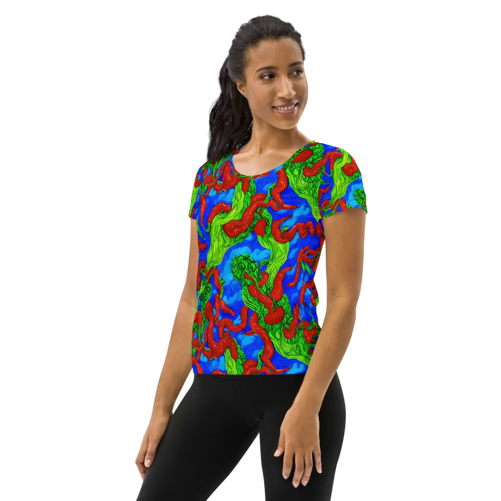 Pepper Voltage on Women's Athletic T-Shirt — Left