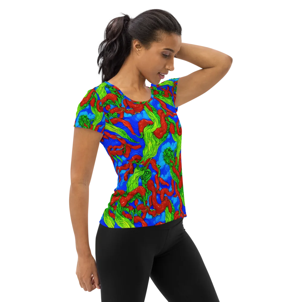 Pepper Voltage on Women's Athletic T-Shirt — Right