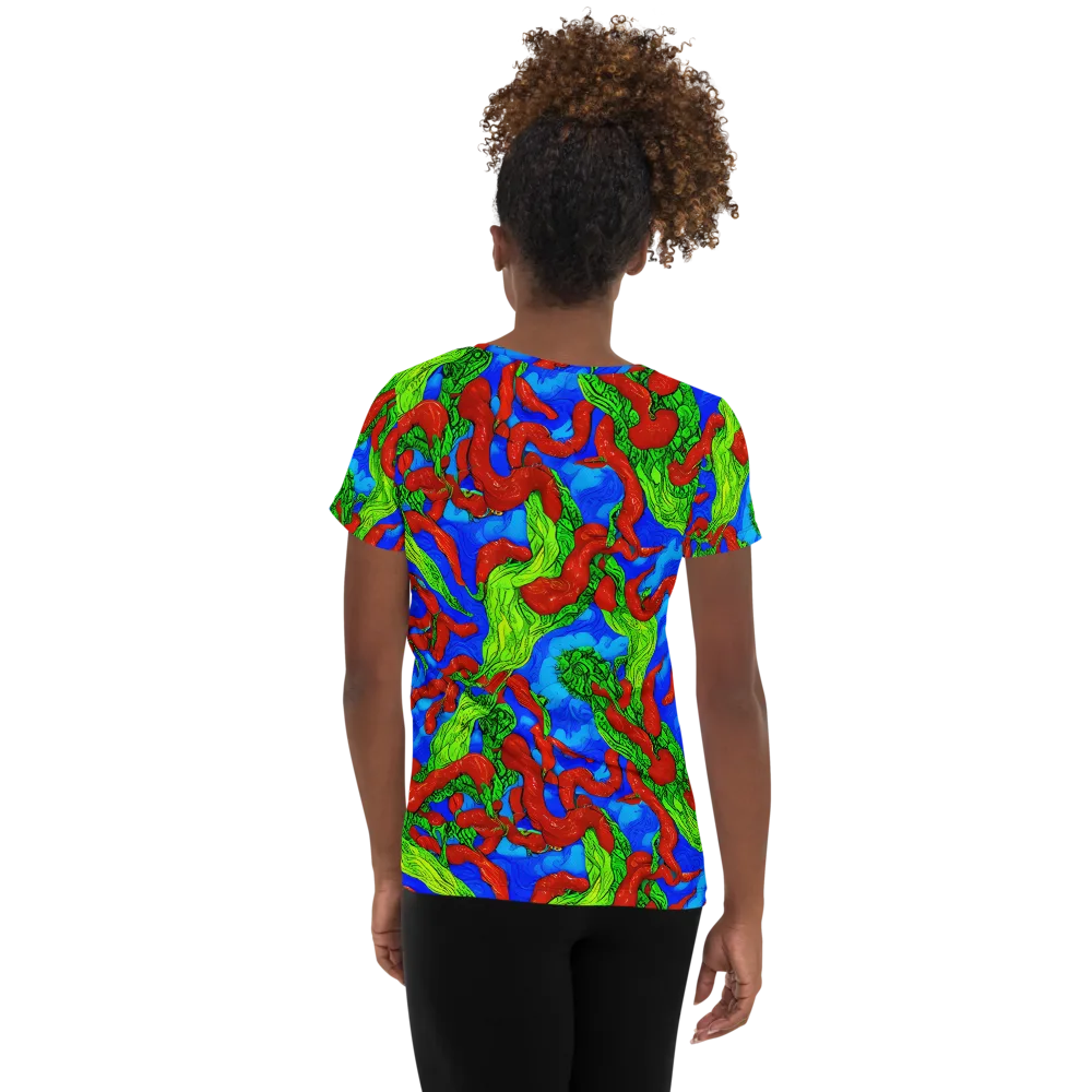 Pepper Voltage on Women's Athletic T-Shirt — Back