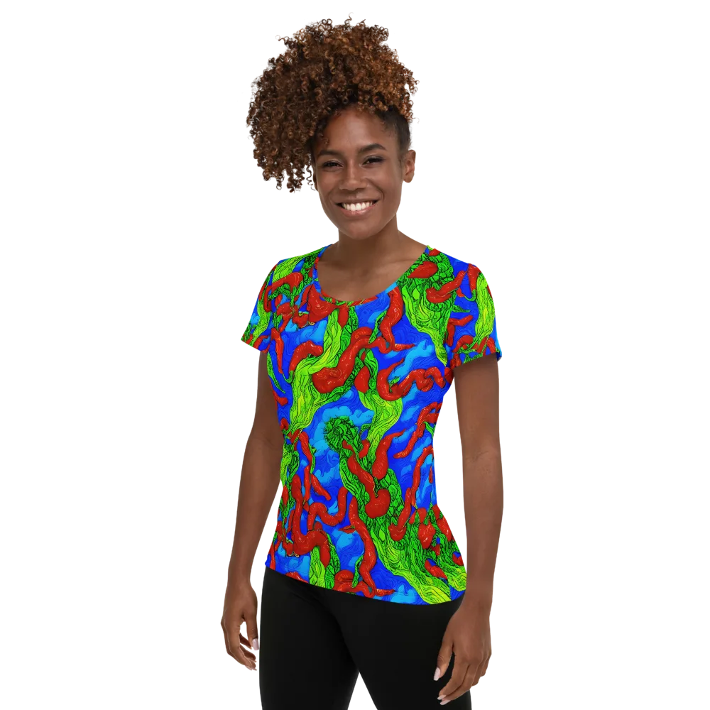 Pepper Voltage on Women's Athletic T-Shirt — Left