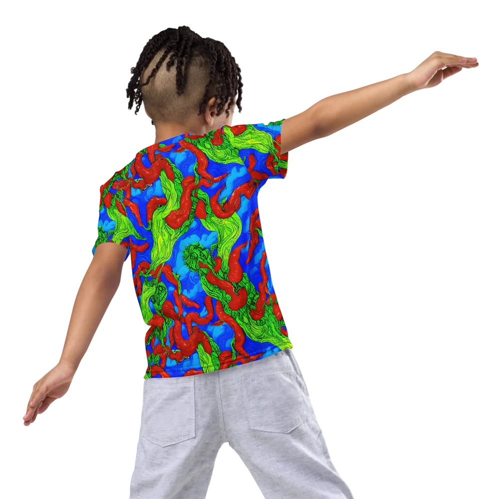 Pepper Voltage on Kids Crew Neck T-Shirt — Back