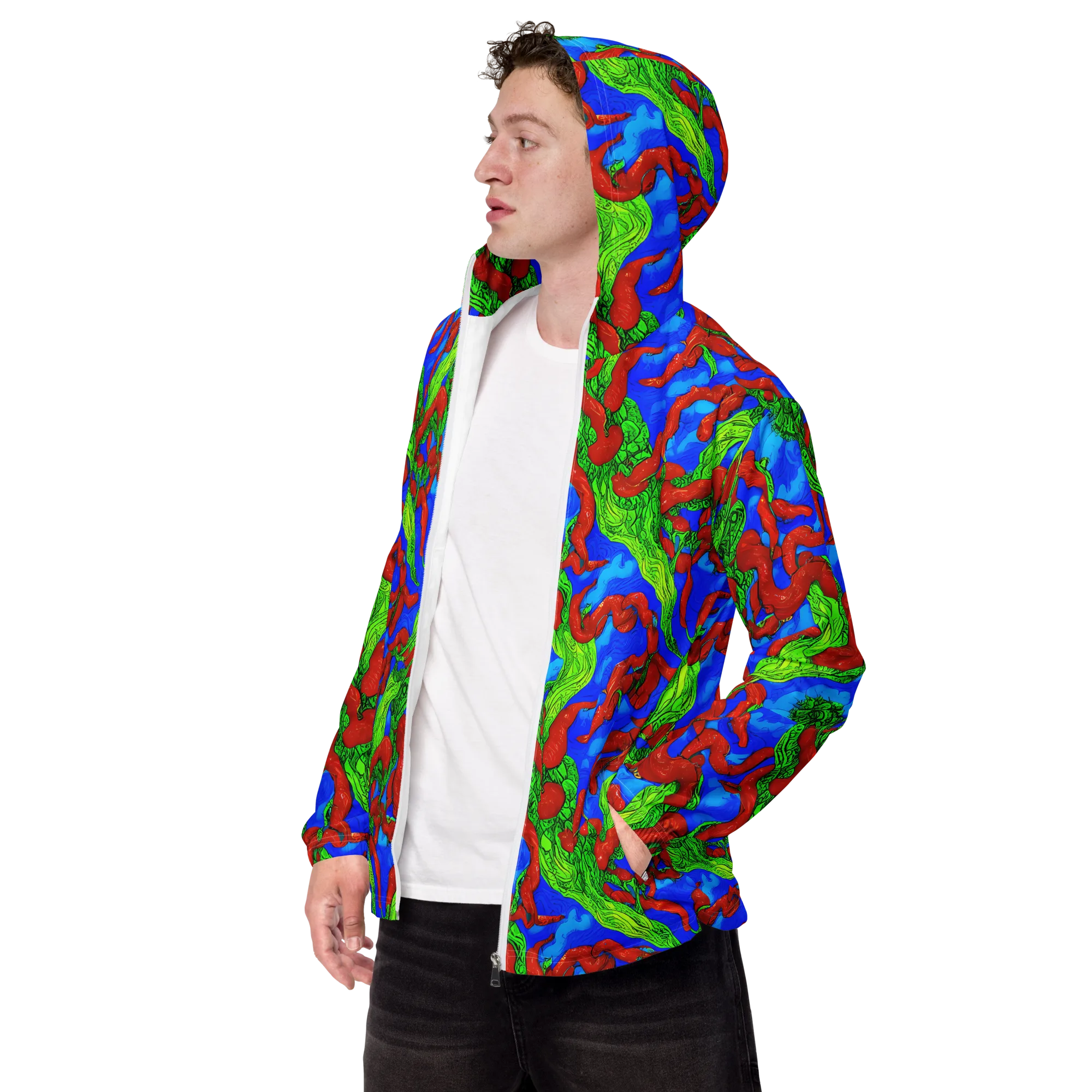 Pepper Voltage on Men's Windbreaker — Left Front