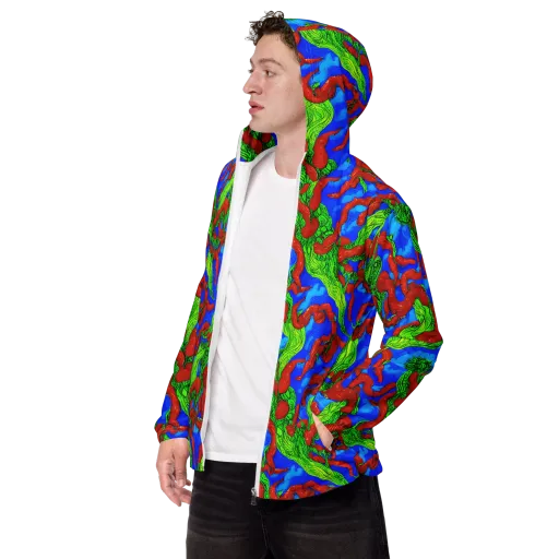 Pepper Voltage on a Men's Windbreaker