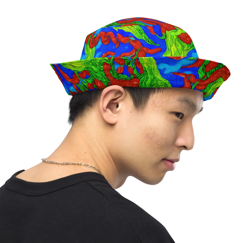 Pepper Voltage on Reversible Bucket Hat — Right Outside