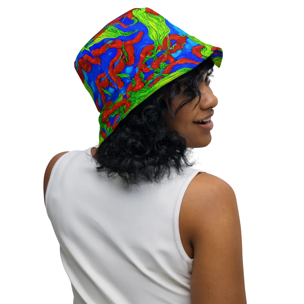 Pepper Voltage on Reversible Bucket Hat — Right Outside