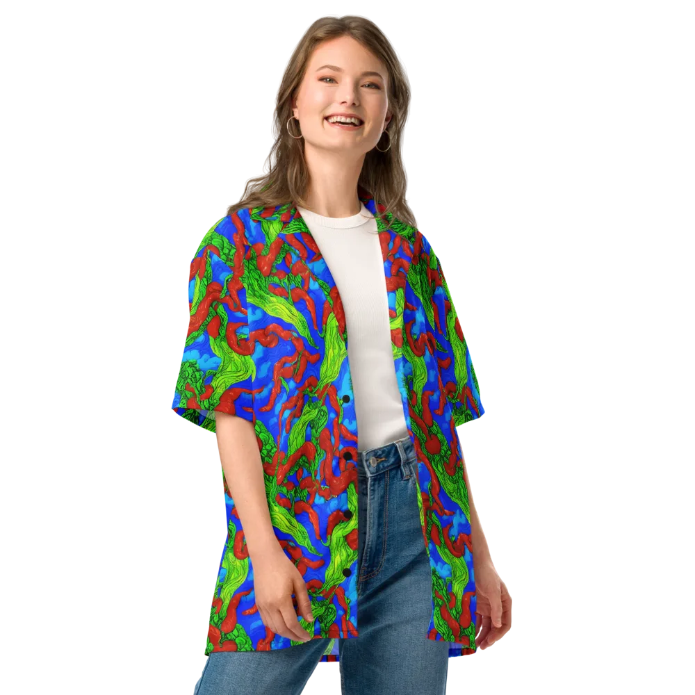 Pepper Voltage on Button Shirt — Front