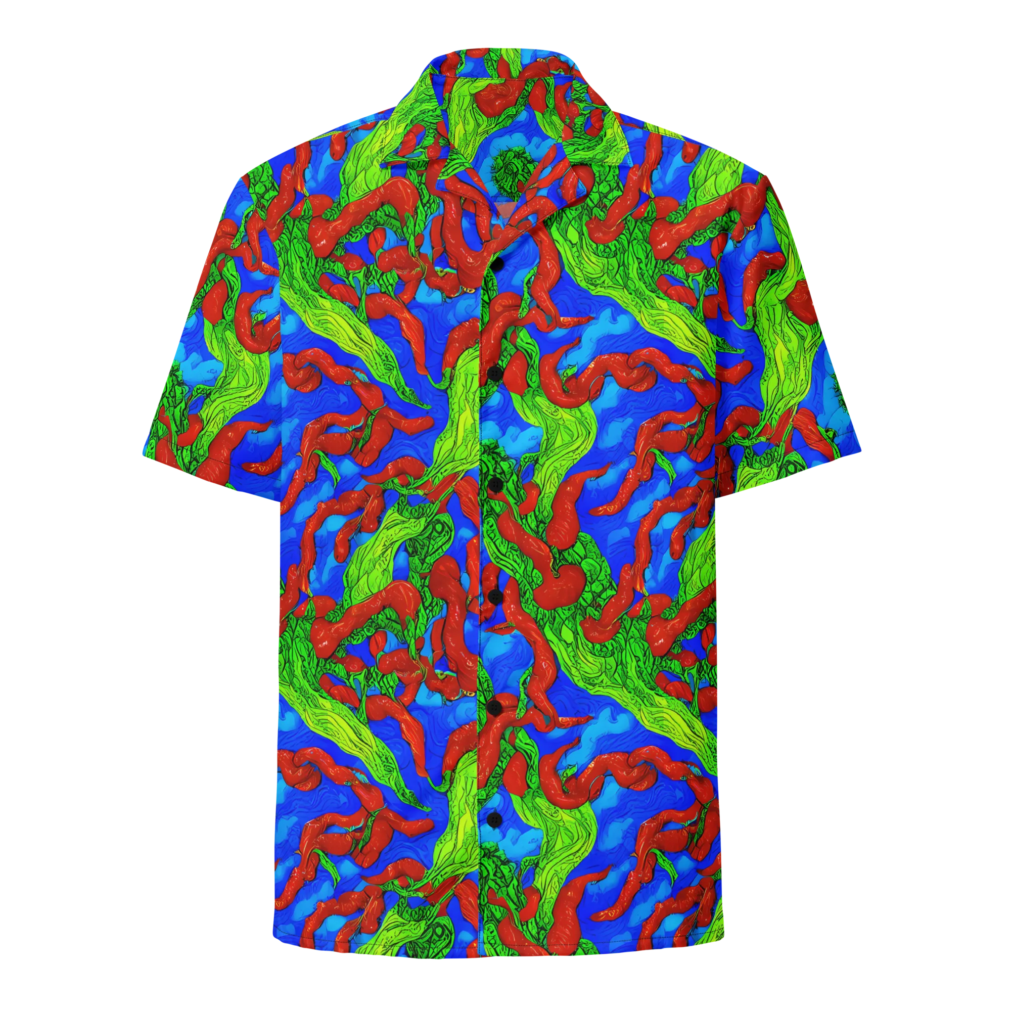 Pepper Voltage on Button Shirt — Front