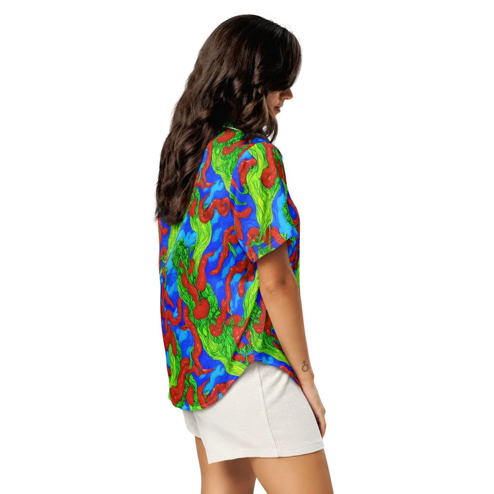 Pepper Voltage on Women's Short Sleeve Pajama Top — Right Back