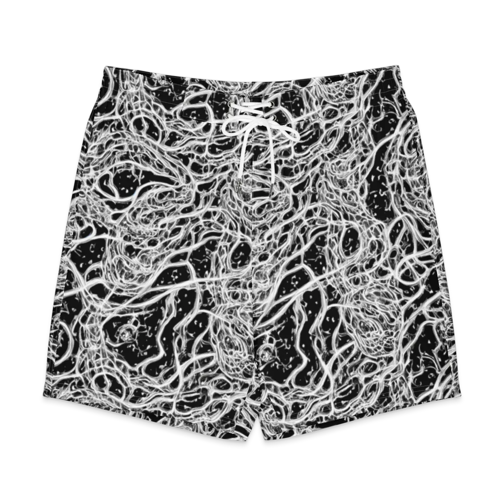 Black Thorn Tangle on Men's Board Shorts — Front