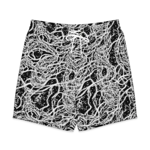 Black Thorn Tangle on a Men's Board Shorts