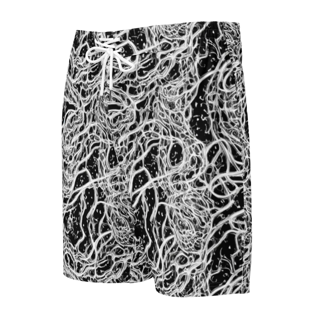 Black Thorn Tangle on Men's Board Shorts — Front