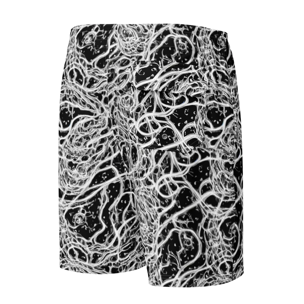 Black Thorn Tangle on Men's Board Shorts — Back