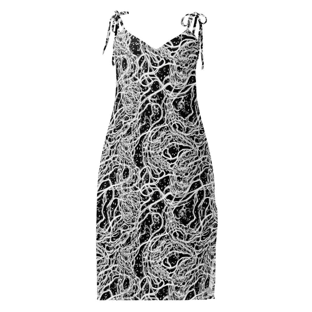 Black Thorn Tangle on Slip Dress — Front