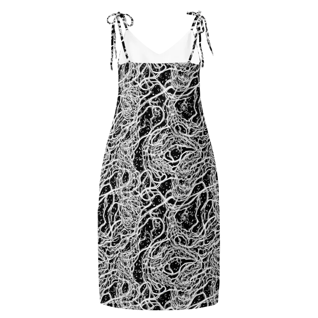 Black Thorn Tangle on Slip Dress — Back