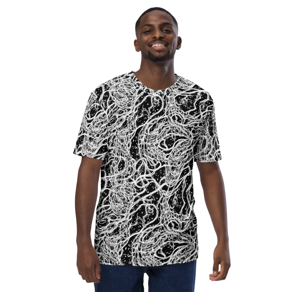 Black Thorn Tangle on Men's Crew Neck T-Shirt — Front