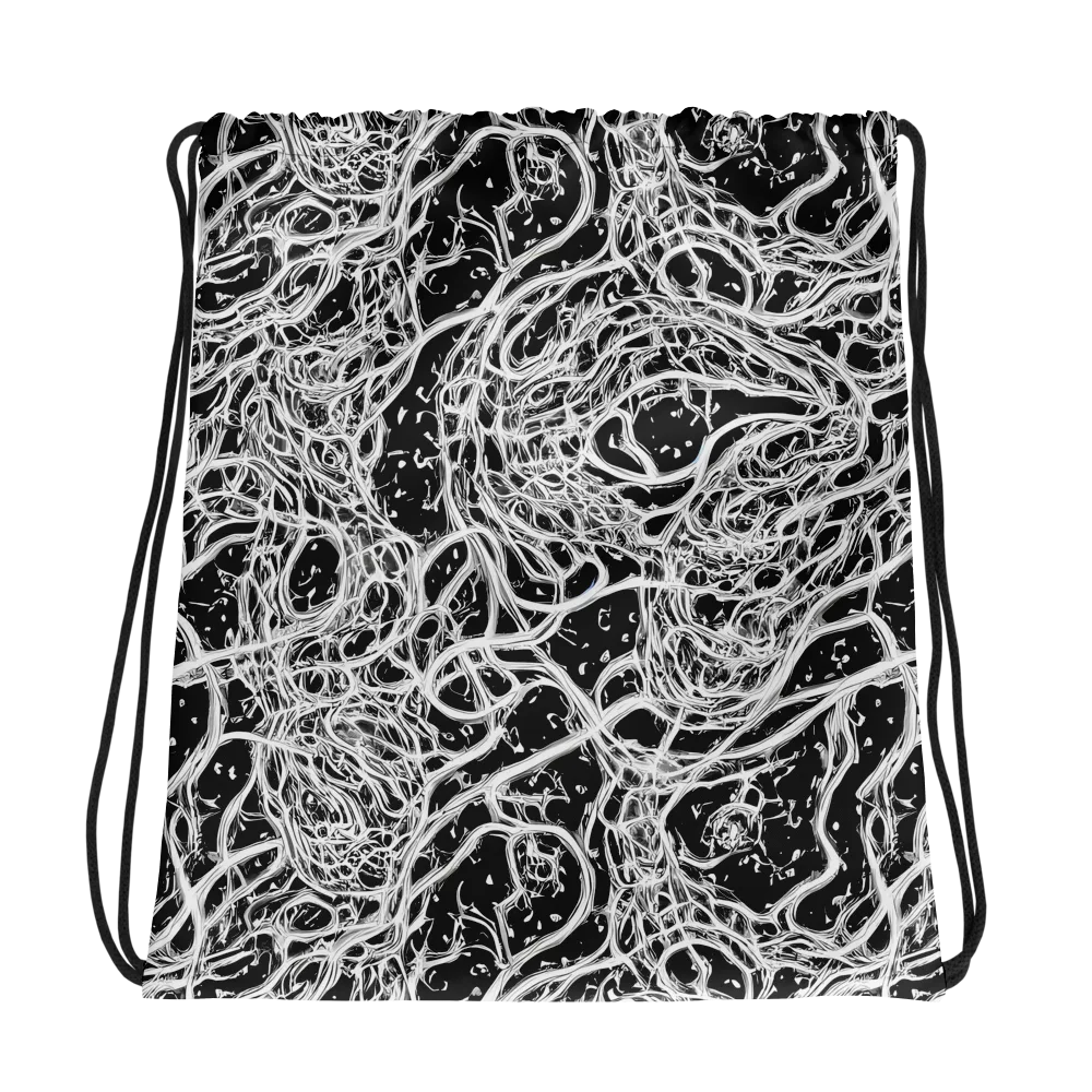 Black Thorn Tangle on Drawstring Bag — Photo