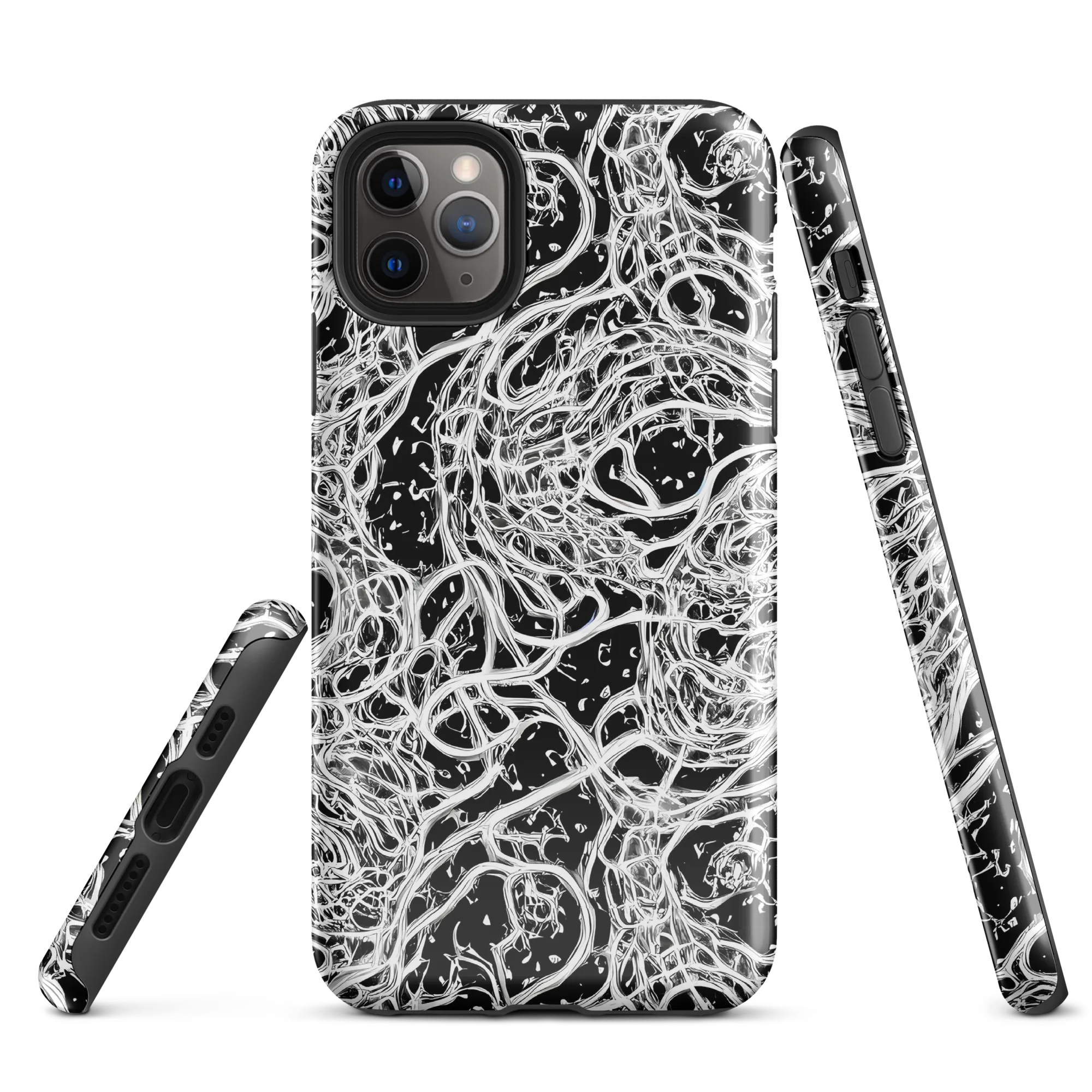 Black Thorn Tangle on Tough Case for iPhone® — Front