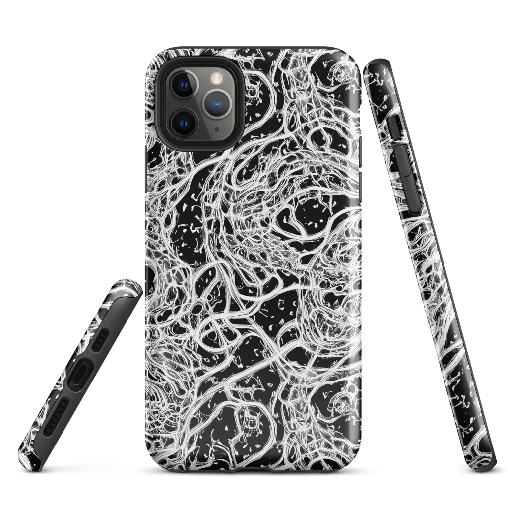 Black Thorn Tangle on Tough Case for iPhone® — Front