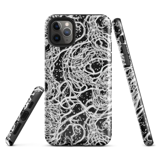 Black Thorn Tangle on a Tough Case for iPhone®