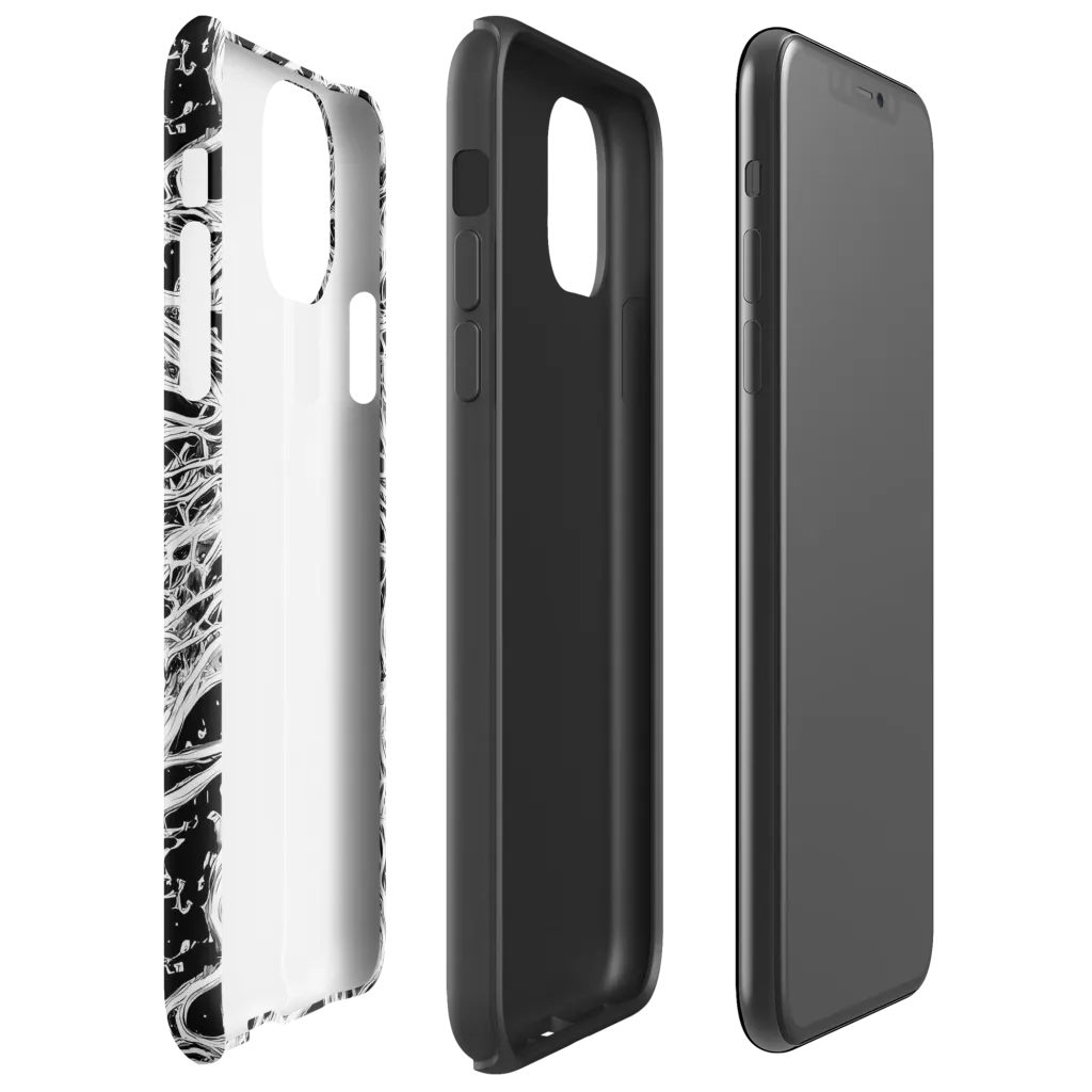 Black Thorn Tangle on Tough Case for iPhone® — Right