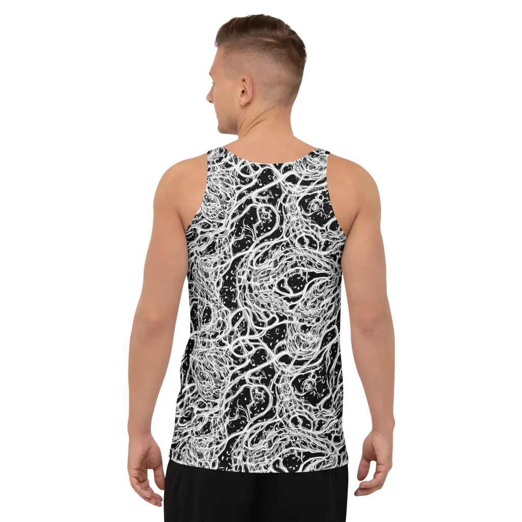 Black Thorn Tangle on Men's Tank Top — Back