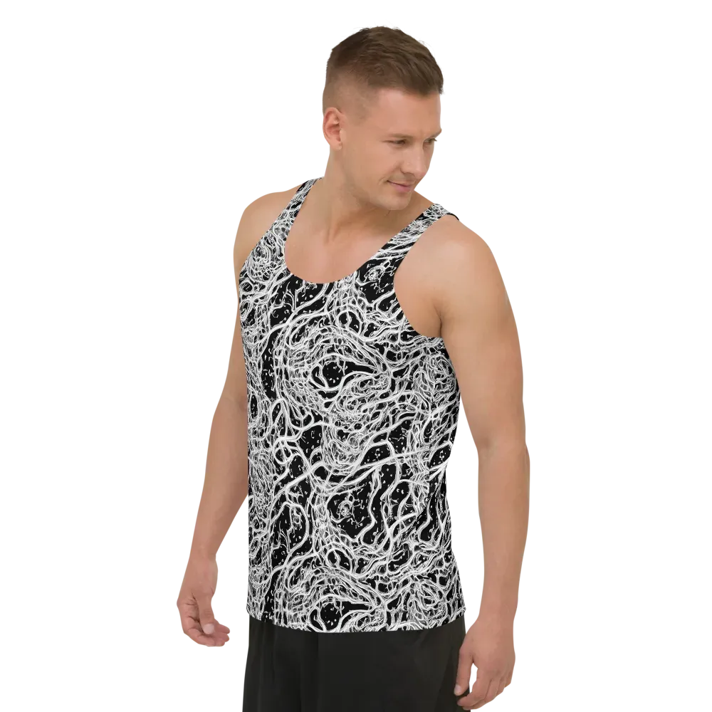 Black Thorn Tangle on Men's Tank Top — Left Front