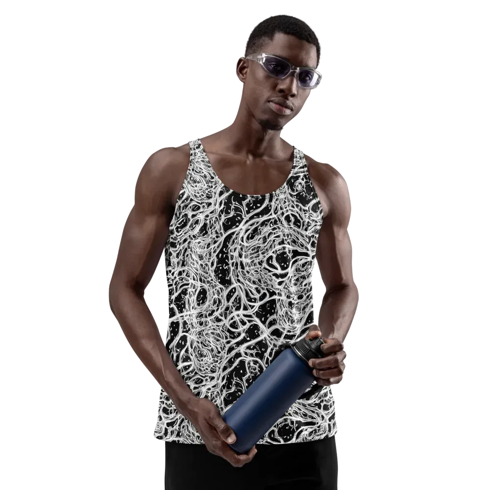 Black Thorn Tangle on Men's Tank Top — Front
