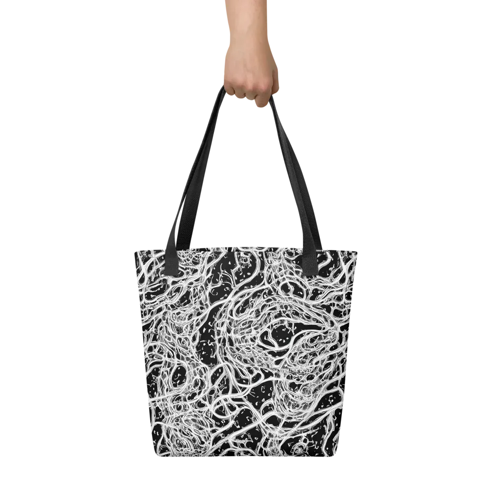 Black Thorn Tangle on Tote Bag — Front
