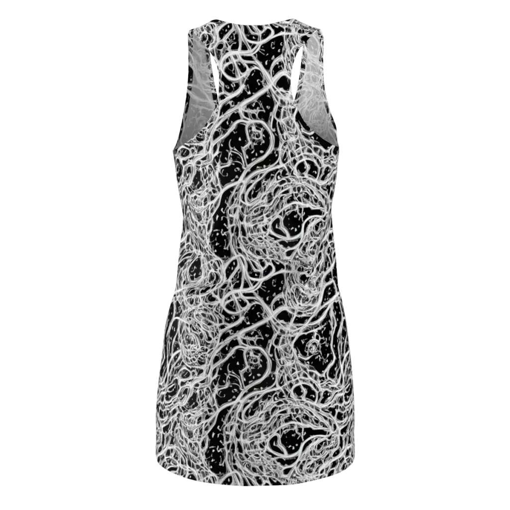 Black Thorn Tangle on Racerback Dress — Back