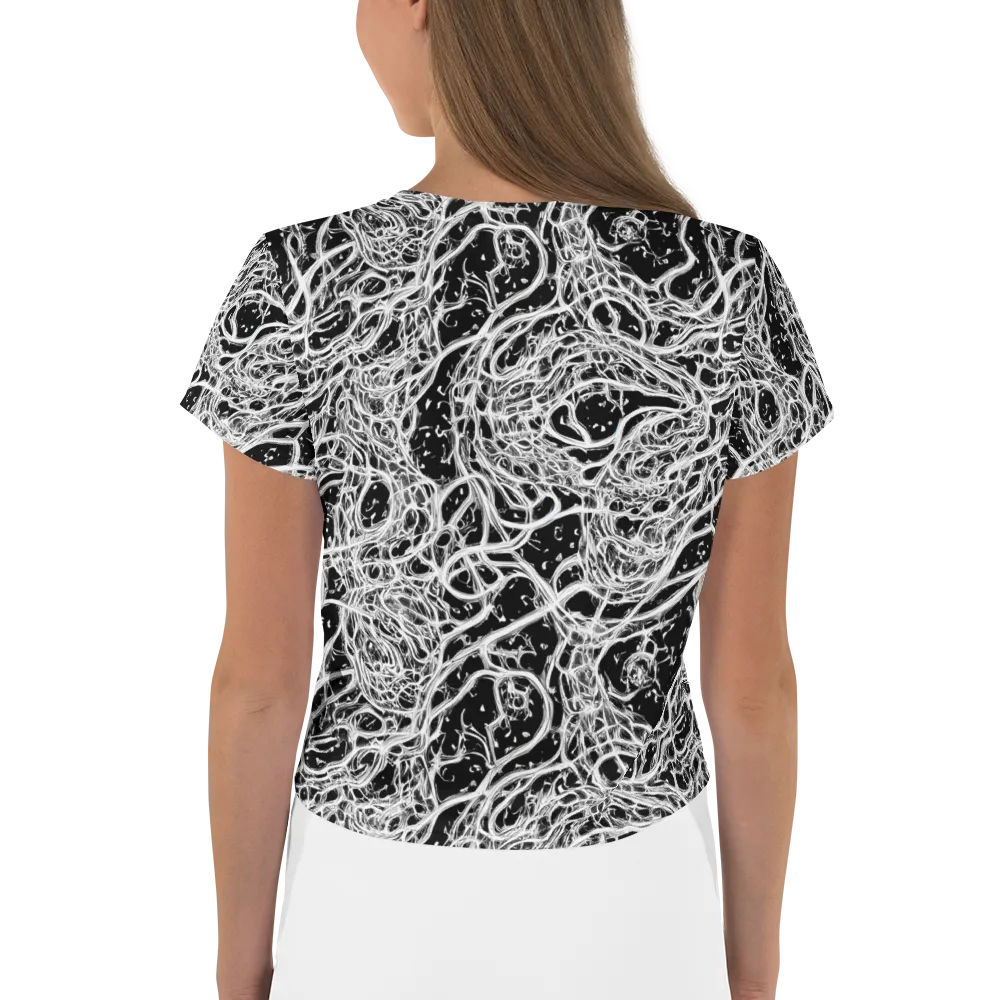 Black Thorn Tangle on Crop Tee — Back