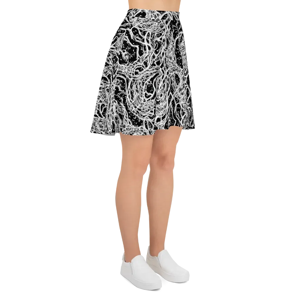 Black Thorn Tangle on Skater Skirt — Right