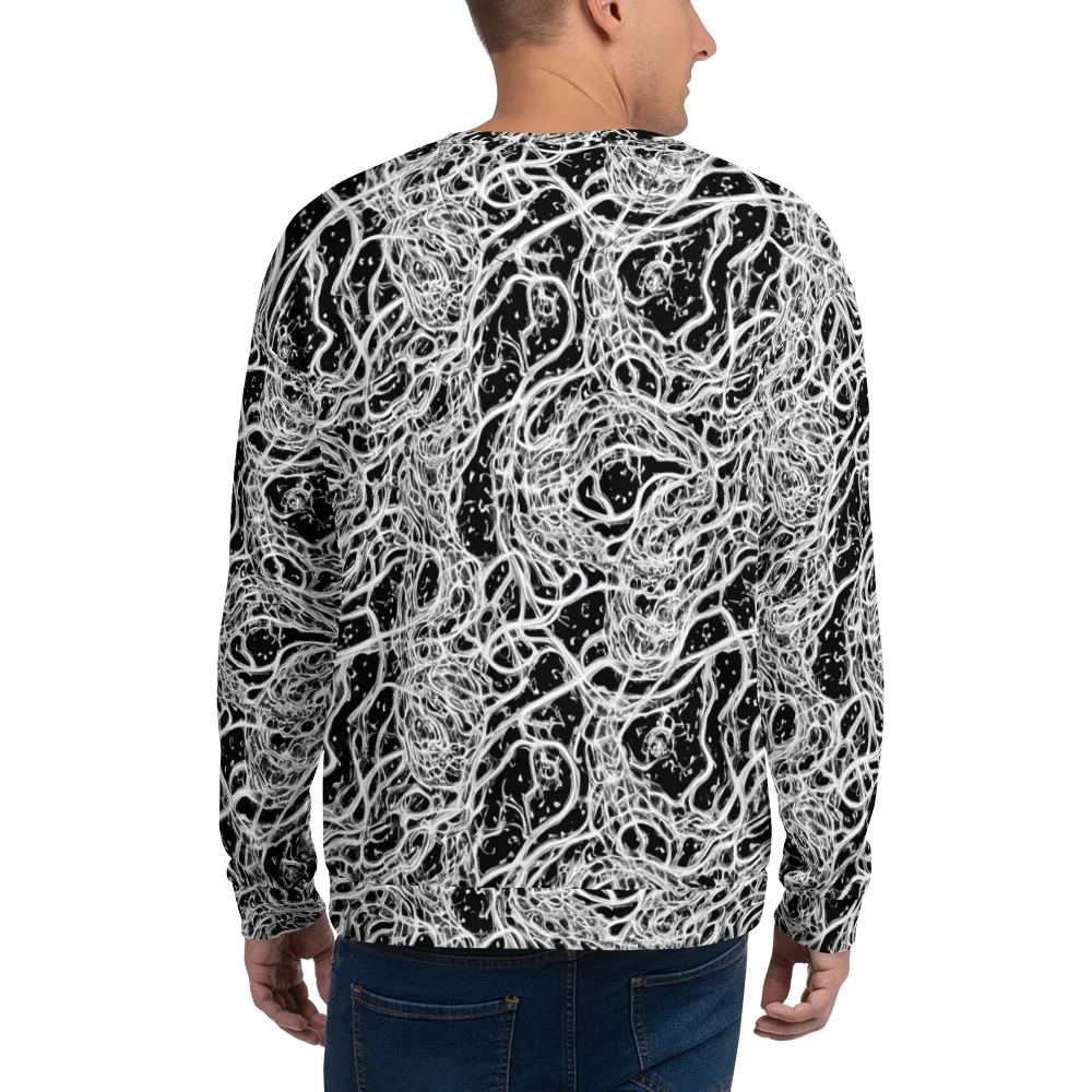 Black Thorn Tangle on Sweatshirt — Back