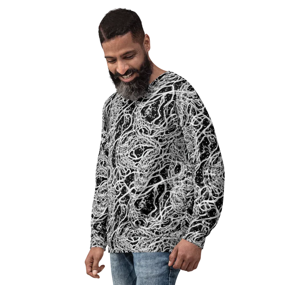Black Thorn Tangle on Sweatshirt — Left Front
