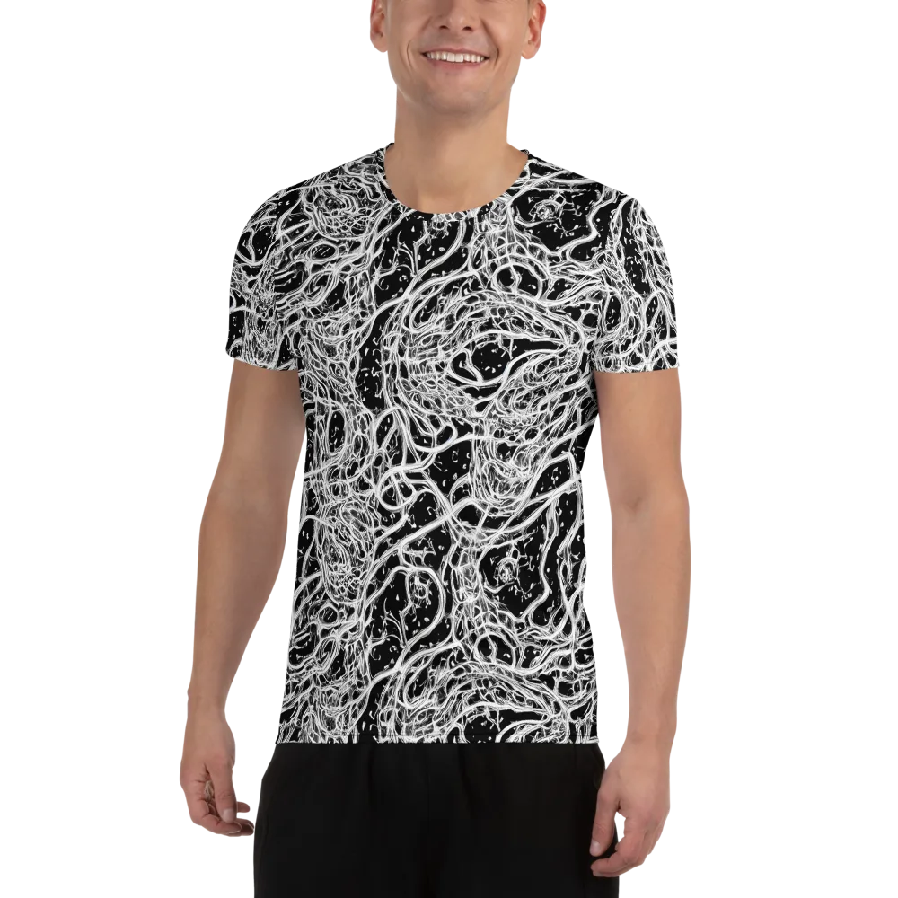 Black Thorn Tangle on Men's Athletic T-Shirt — Front