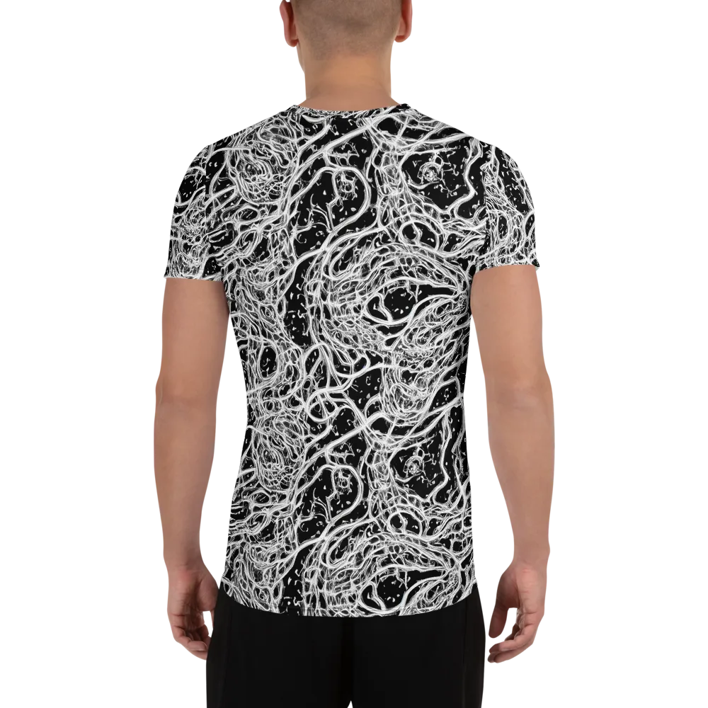 Black Thorn Tangle on Men's Athletic T-Shirt — Back