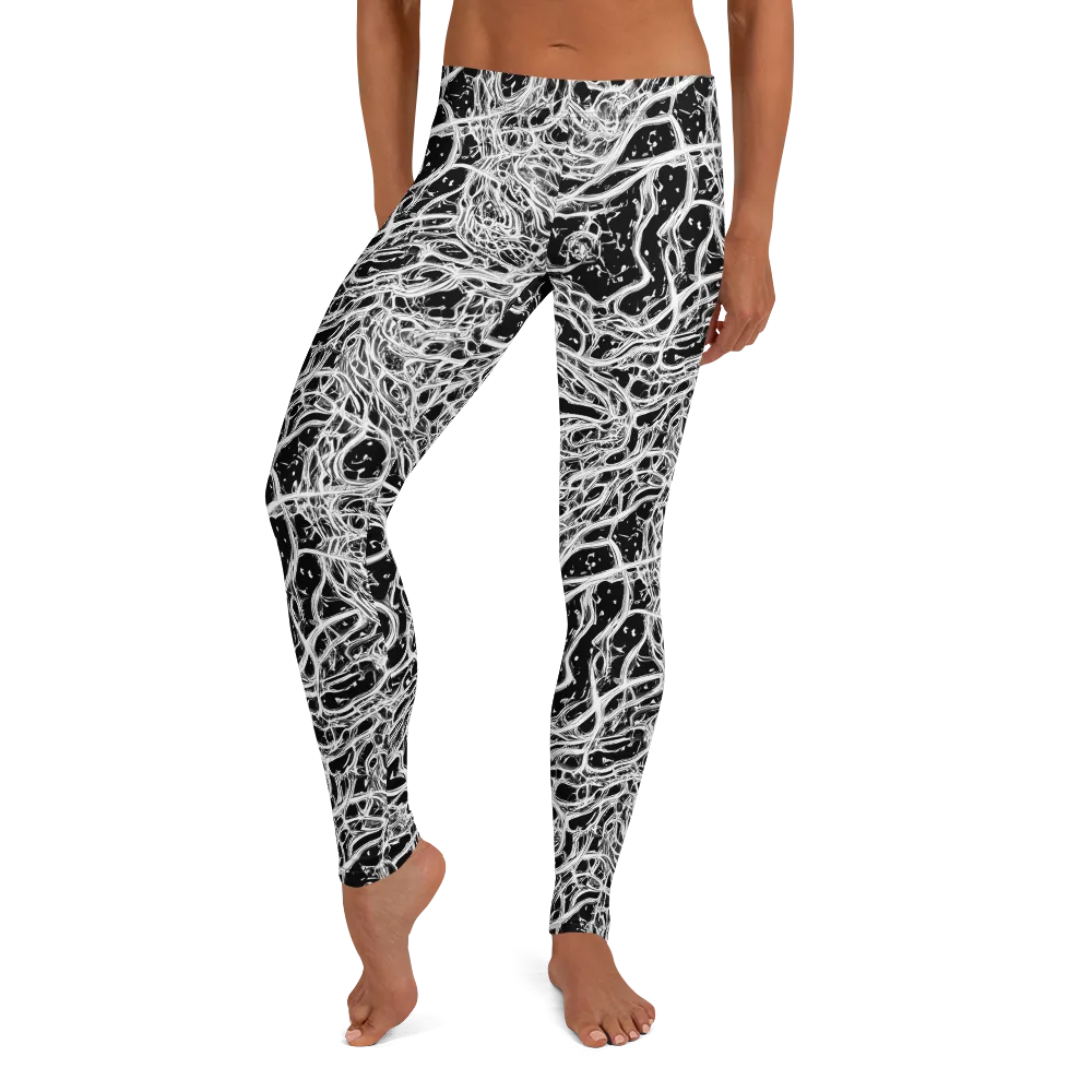 Black Thorn Tangle on Leggings — Front