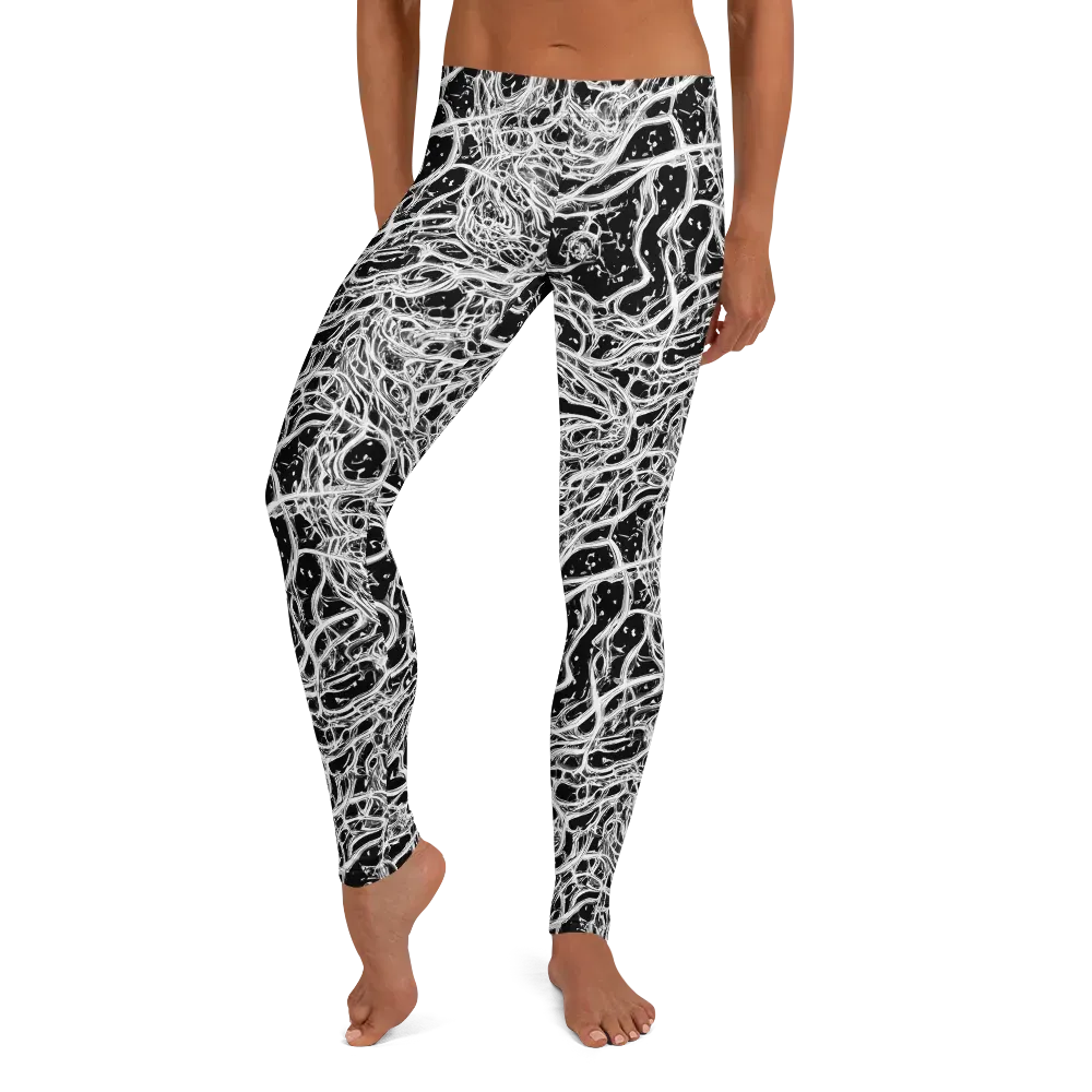 Black Thorn Tangle on Leggings — Front