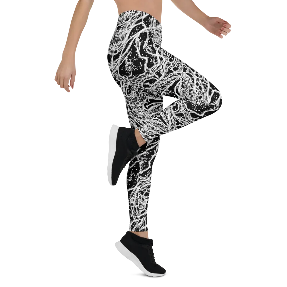 Black Thorn Tangle on Leggings — Right
