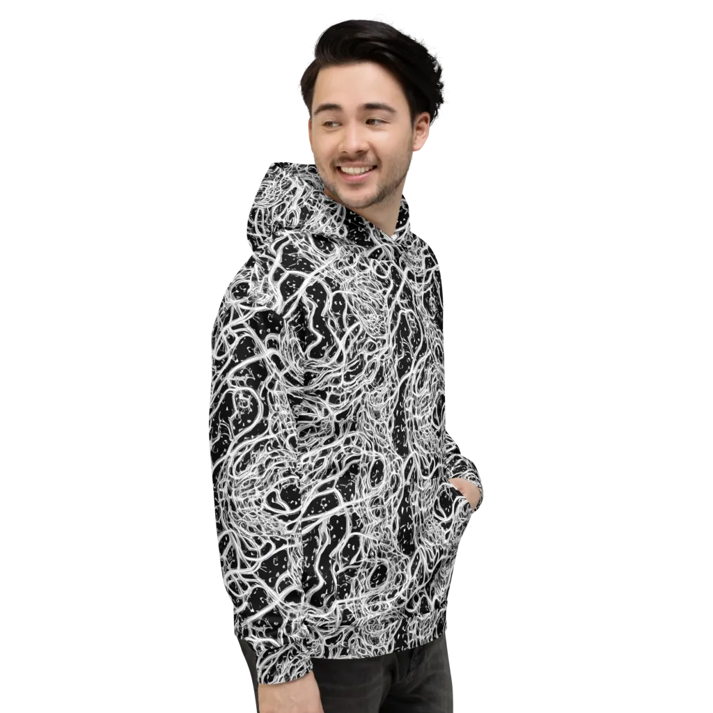 Black Thorn Tangle on Hoodie — Right